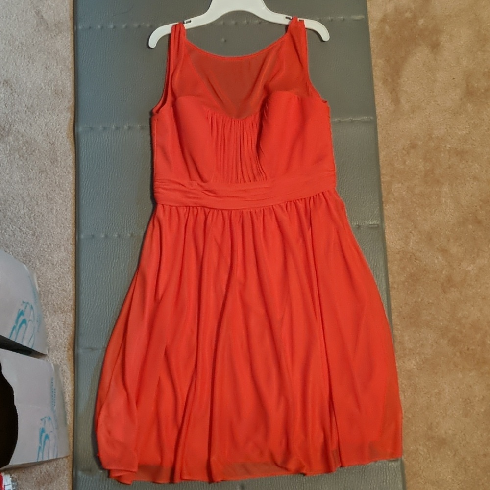 Short mesh dress with sweetheart illusion neckline